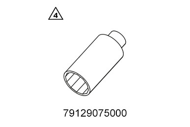Multi-tooth wrench socket long D32