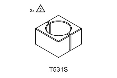 Connector block D 38mm