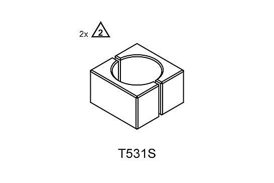 Connector block D 38mm